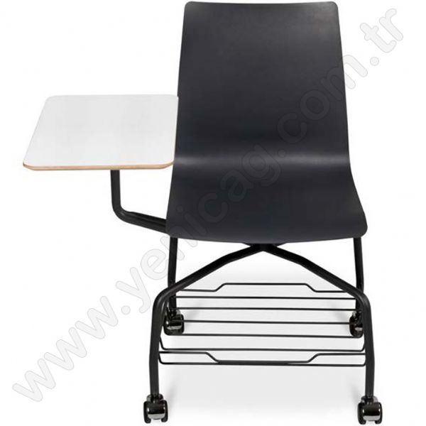 Black Chair with Writing Tablet 
