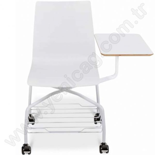 White Chair with Writing Tablet 